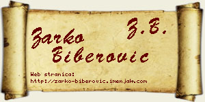 Žarko Biberović vizit kartica